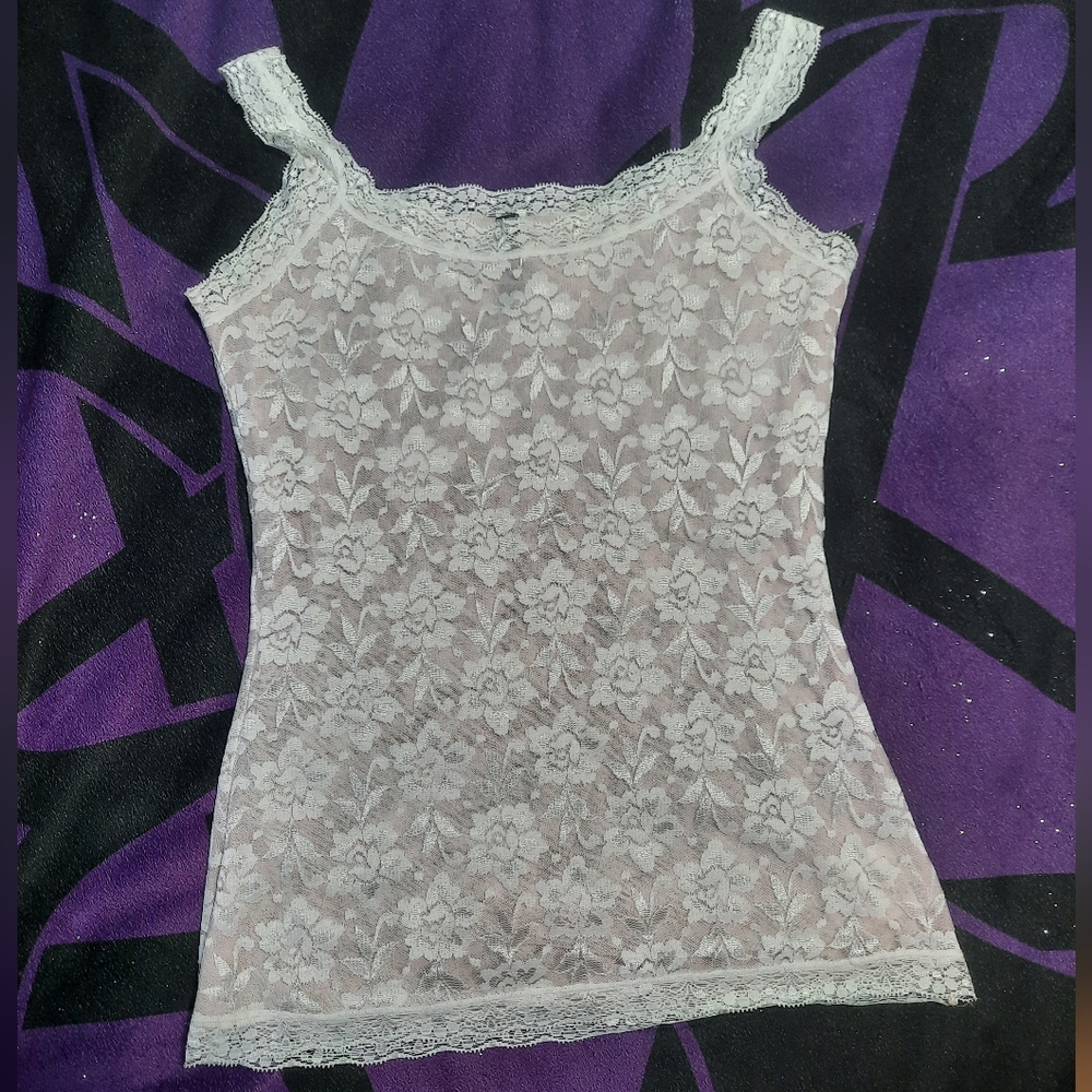 3/15$ White Floral Lace Camisole